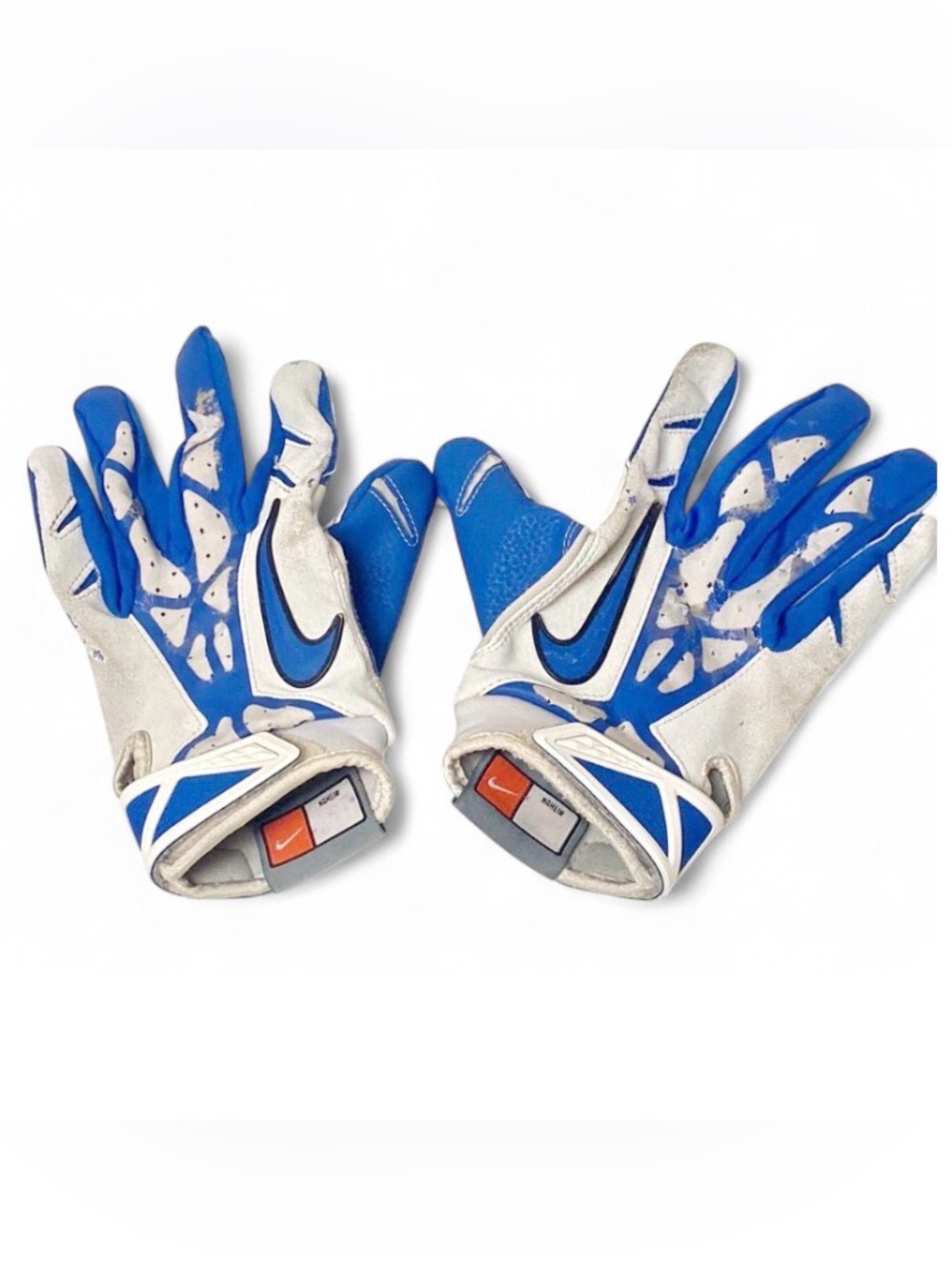Nike VaporJet Football Gloves Mens Small Blue White Receiver Grip Gloves